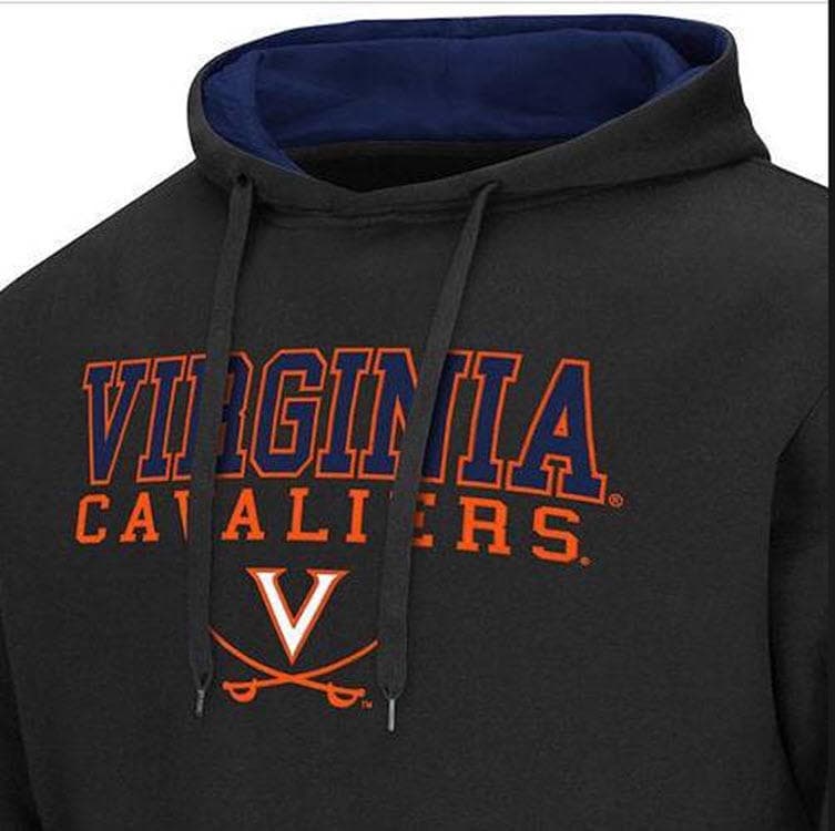 Colosseum Men's Virginia Cavaliers Logo Pullover Hoodie Black Medium Large - Thumbnail 2