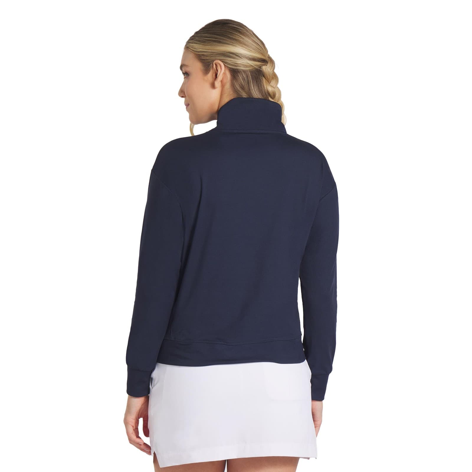 Puma Women's CLOUDSPUN Harper Pullover Golf Jacket Top Navy Blue Large $81 Value - Thumbnail 2