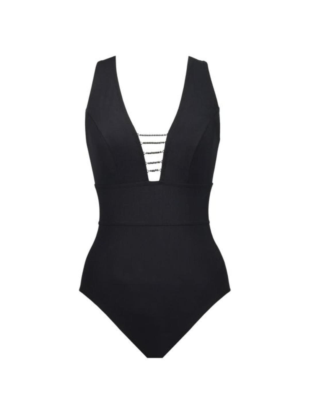 Amoressa Women's Northern Lights Aurora Strappy One Piece Swimsuit Black Size 6 - Thumbnail 10