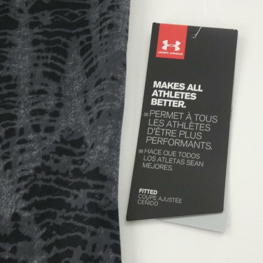 Under Armour Women's Heatgear Tie Dye Fitted Performance Tank Black Gray Large - Thumbnail 5