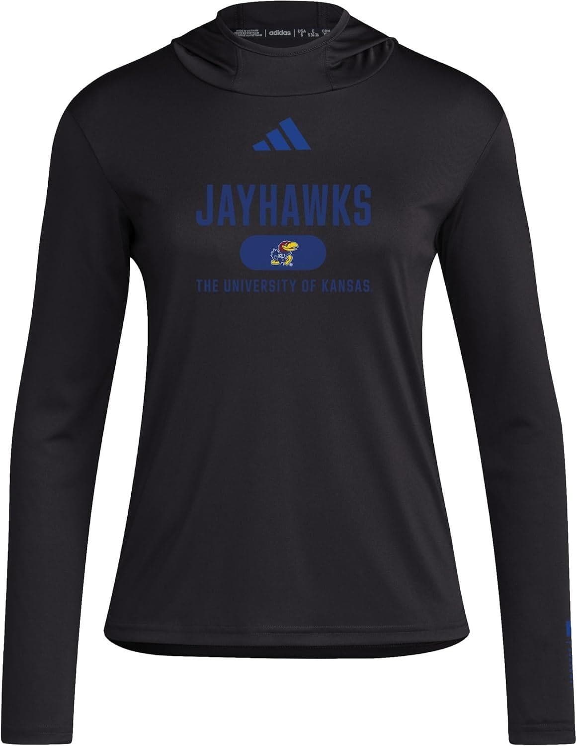 Adidas Women's Kansas Jayhawks Aeroready Designed for Training Hoodie Large - Thumbnail 3