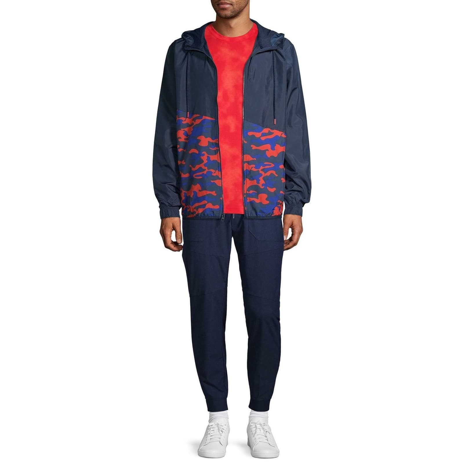 Russell Athletic Men's Camouflage Water Resistant Windbreaker Jacket Medium - Thumbnail 5