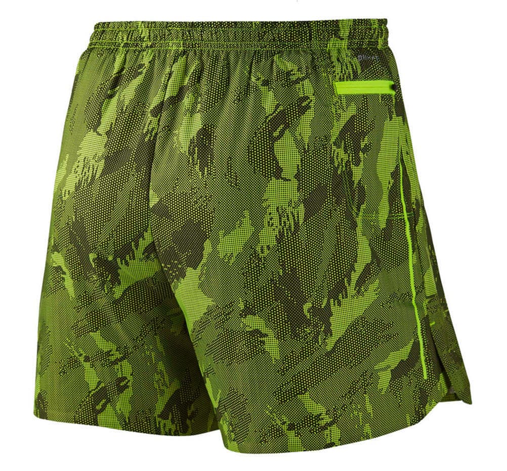 Nike Men's Dri-Fit Fractual 5 inch Running Shorts Black Volt 2XL $70 Value - Thumbnail 2