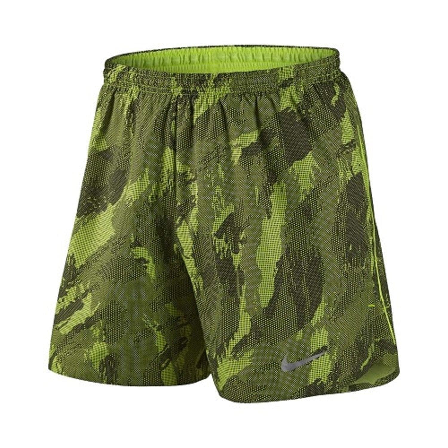 Nike Men's Dri-Fit Fractual 5 inch Running Shorts Black Volt 2XL $70 Value - Thumbnail 3