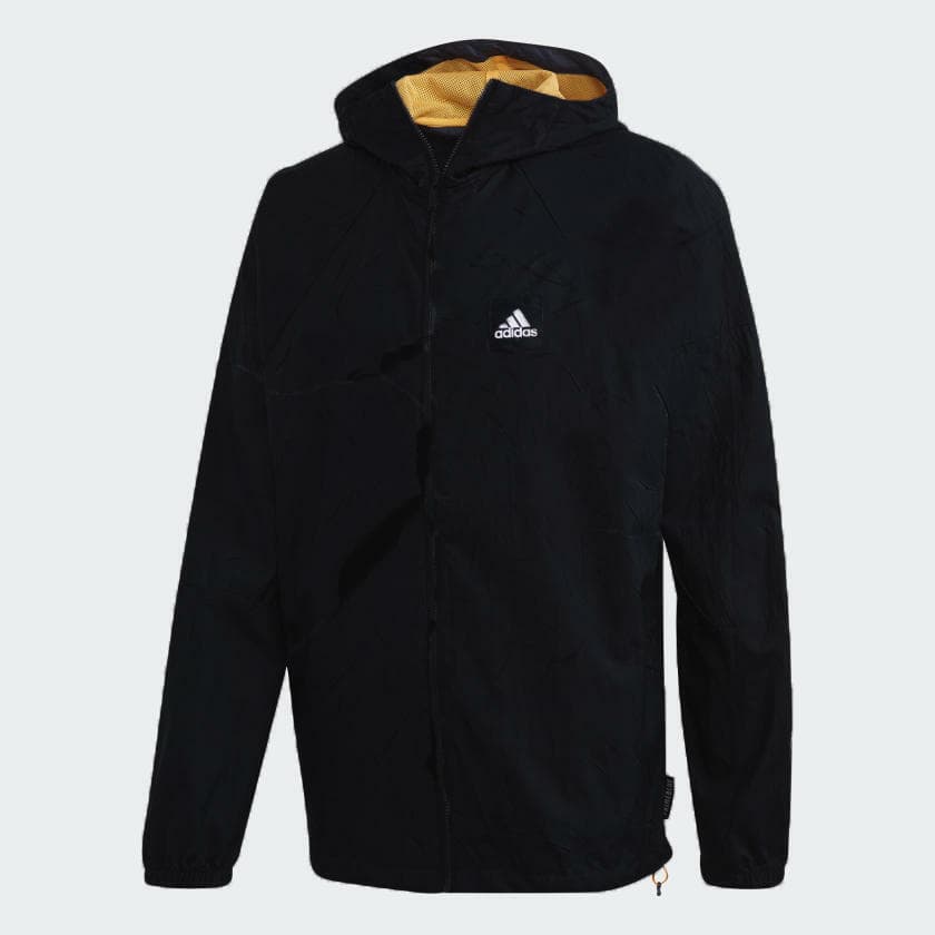 Adidas Men's Primeblue W.N.D. Full Zip Windbreaker Jacket Black X-Large - Thumbnail 8