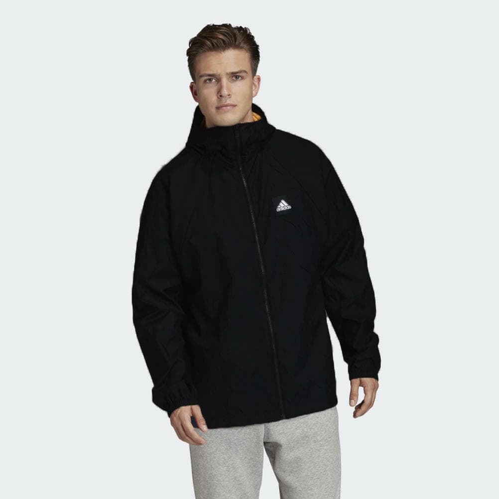 Adidas Men's Primeblue W.N.D. Full Zip Windbreaker Jacket Black X-Large - Thumbnail 10
