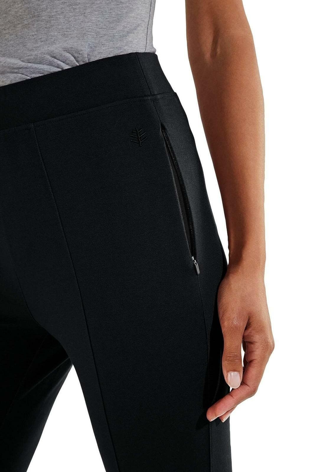 Coolibar Women’s Carsala Cove UPF 50+ Leggings Black Medium $135 Value - Thumbnail 8