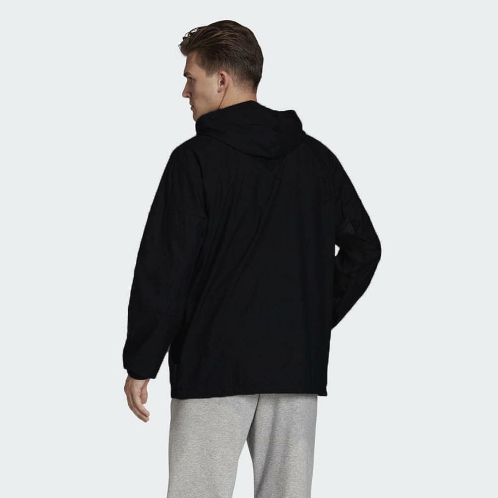 Adidas Men's Primeblue W.N.D. Full Zip Windbreaker Jacket Black X-Large - Thumbnail 3