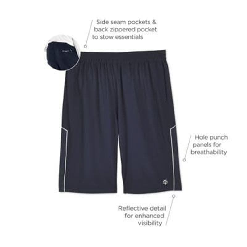 Coolibar Men's Outpace UPF+50 Shorts Iron Gray X-Large $65 Value - Thumbnail 4