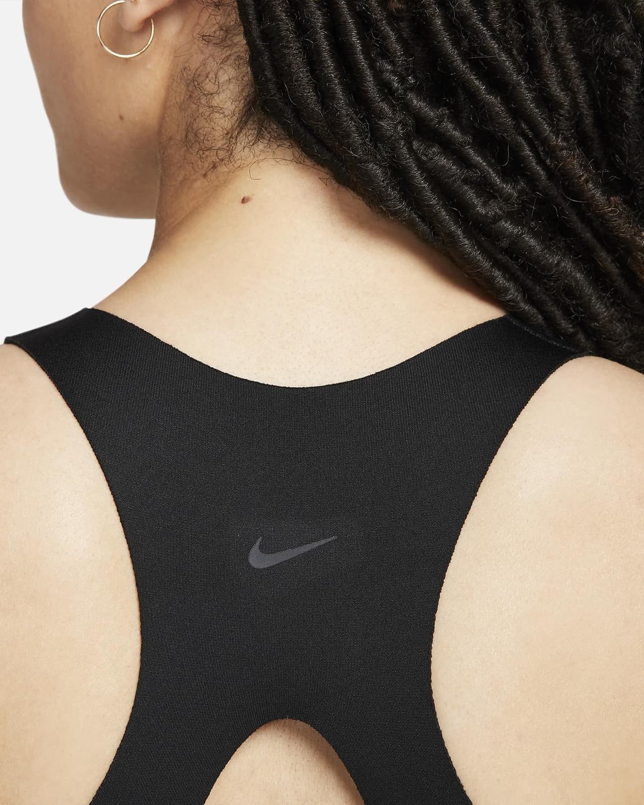 Nike Dri-Fit Women's High-Support Padded Front-Zip Sports Bra Black S $77 Value - Thumbnail 6