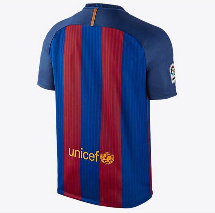 Nike Men's Dri-Fit FC Barcelona Home Soccer Jersey XX-Large Red Blue - Thumbnail 3