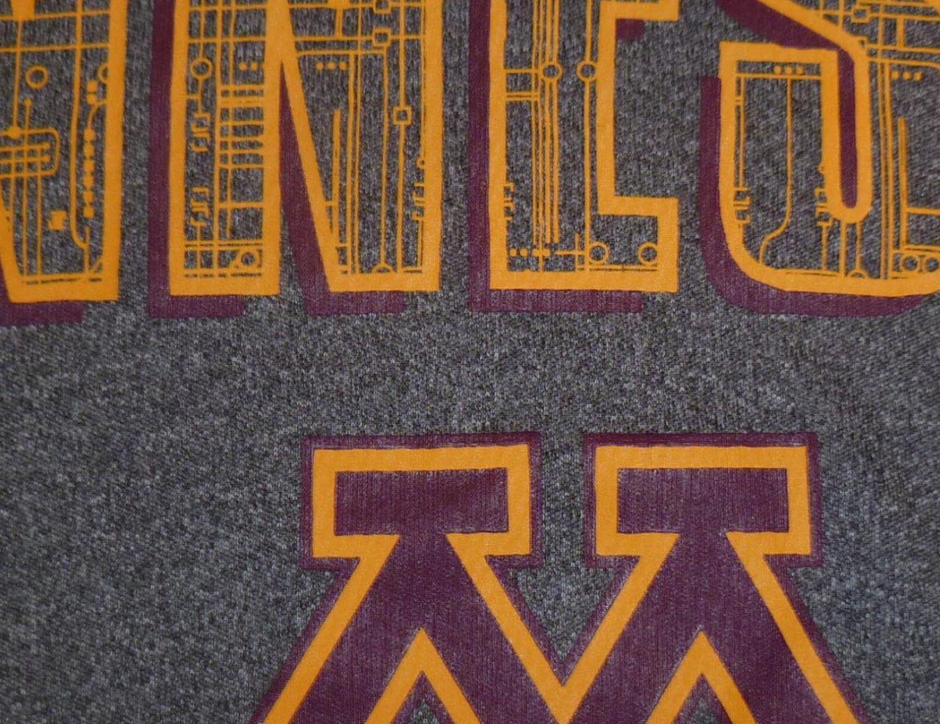 Campus Heritage Men's Minnesota Gophers Performance Circuit T-shirt Gray 2XL - Thumbnail 2