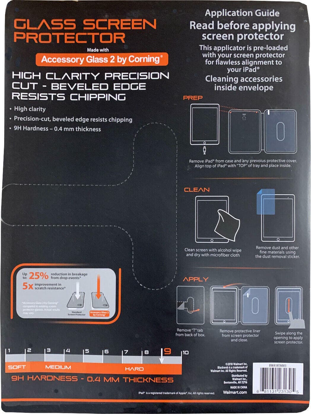 BlackWeb iPad Pro 10.5 Glass Screen Protector Accessory Glass 2 by Corning - Thumbnail 7
