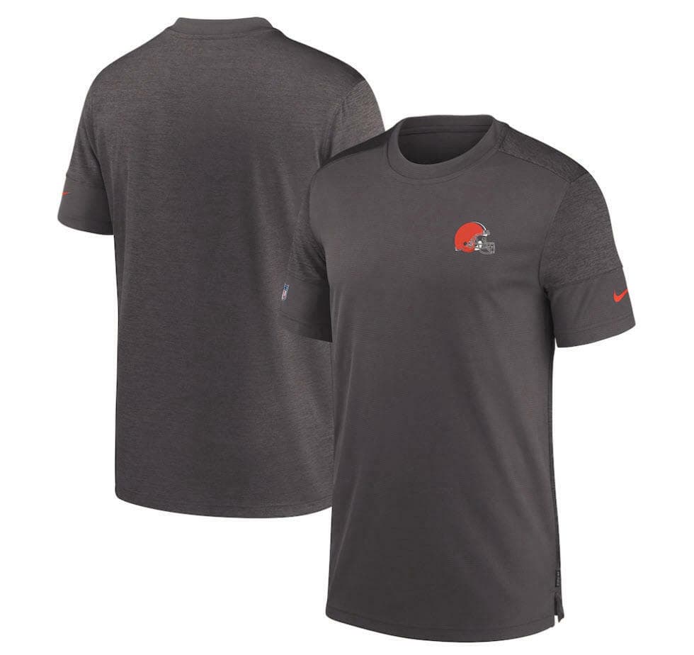 Nike Men's Cleveland Browns Sideline Coaches Dri-Fit Short Sleeve UV T-shirt M - Thumbnail 6