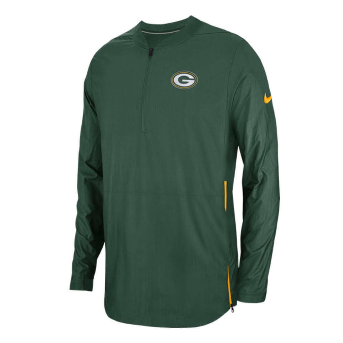 Nike Men's Green Bay Packers Lockdown Half Zip Pullover Jacket Green Medium