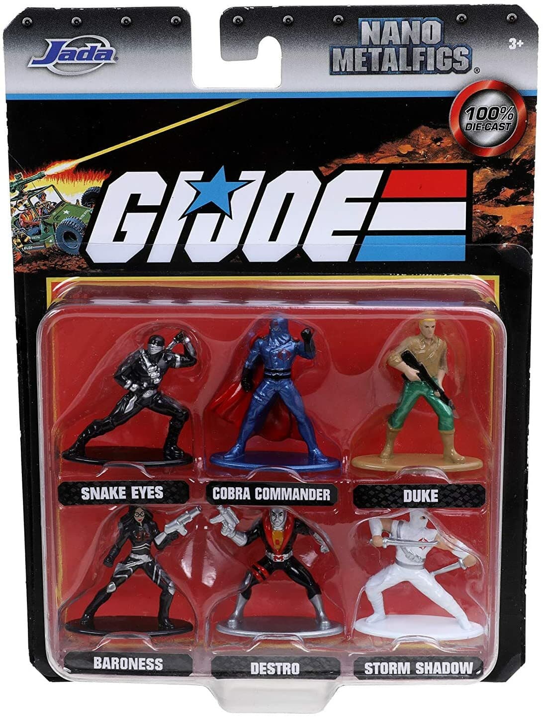 GI JOE Jada NANO METALFIGS Cobra Commander Snake Eyes Storm Shadow Action Figure - Thumbnail 12