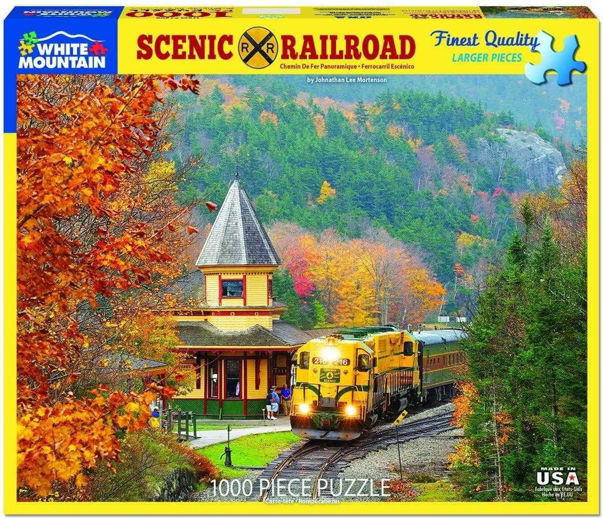 White Mountain Puzzles Scenic Railroad 1000 Piece Jigsaw Puzzle New Hampshire - Thumbnail 4