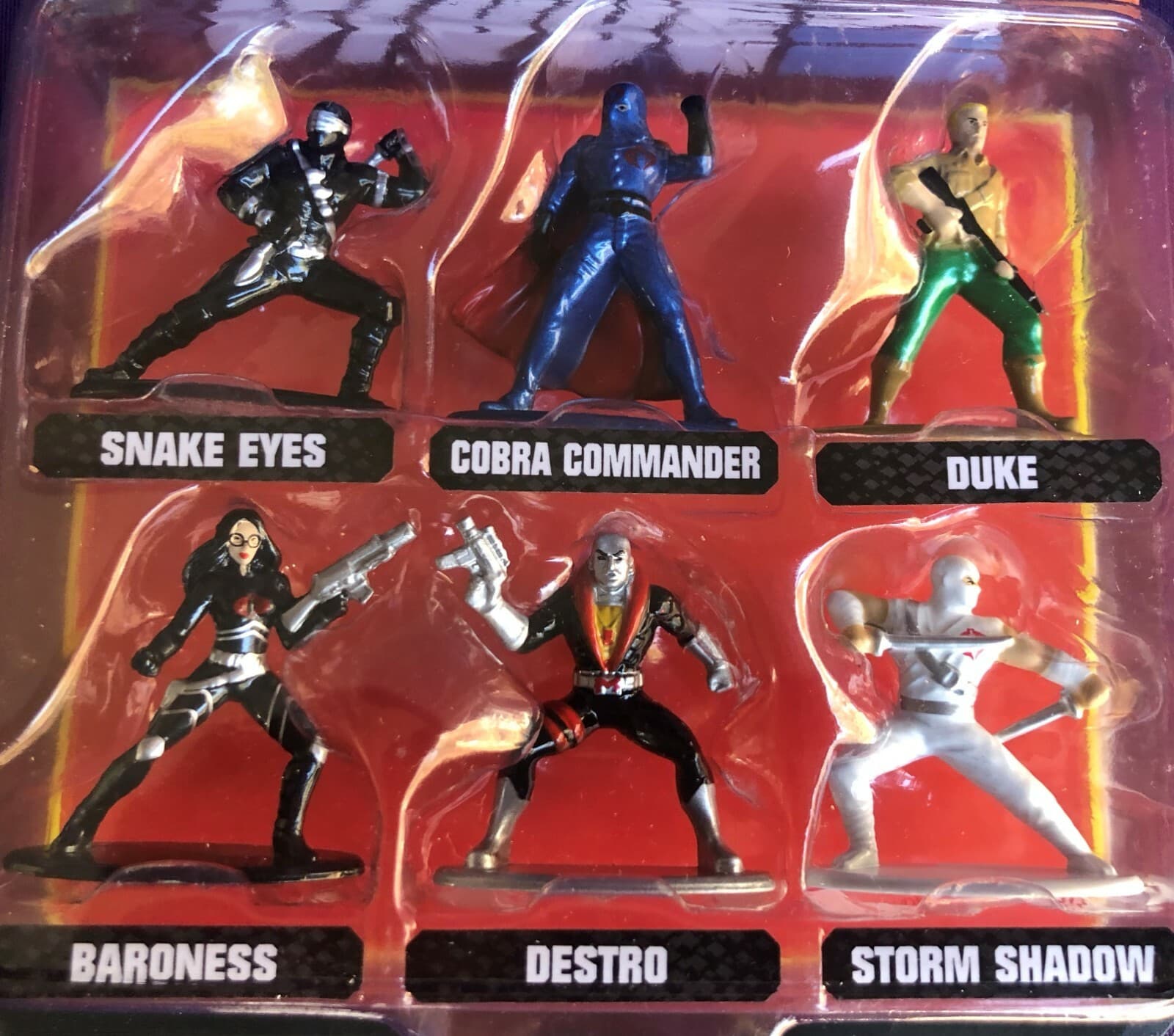 GI JOE Jada NANO METALFIGS Cobra Commander Snake Eyes Storm Shadow Action Figure - Thumbnail 2