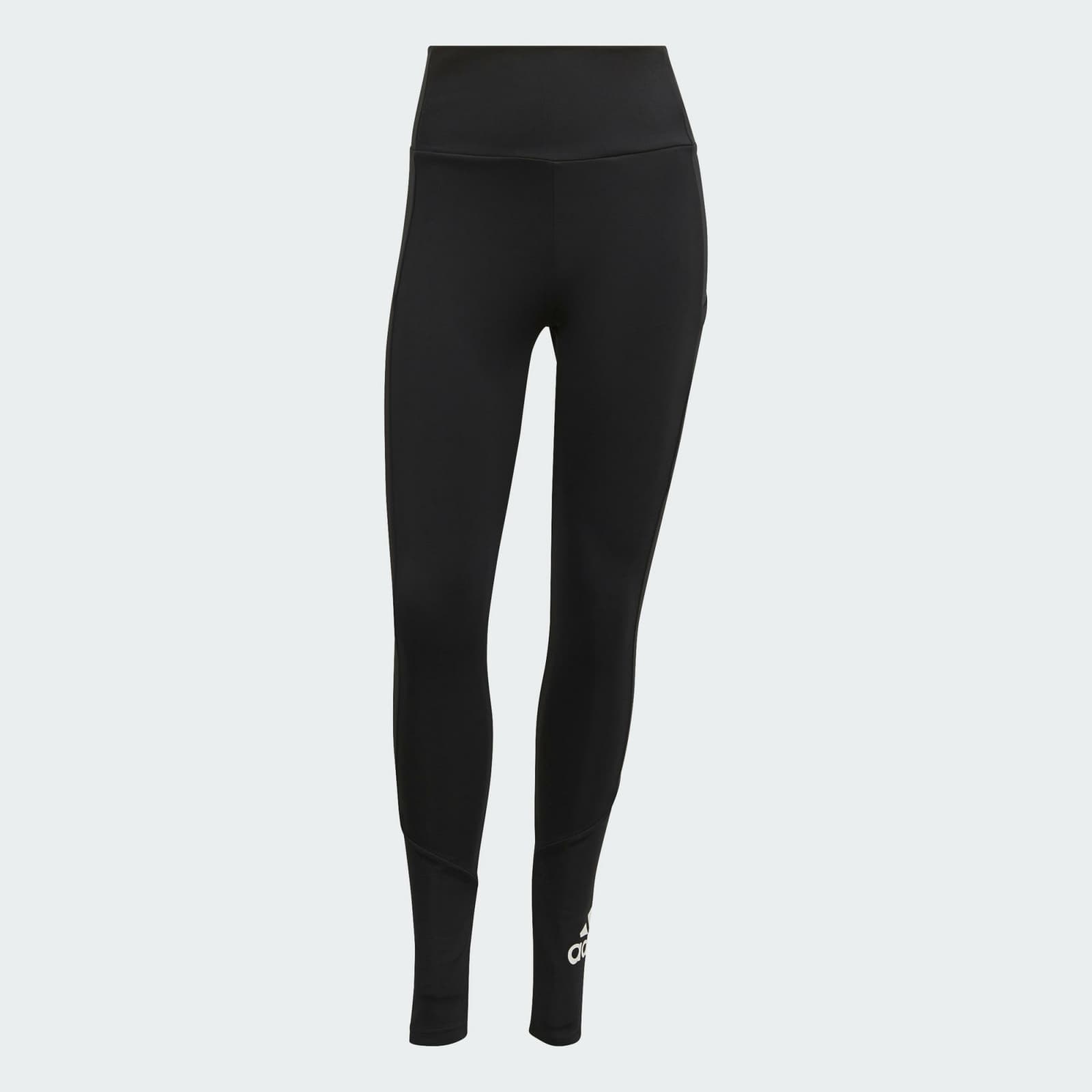 adidas Women's Designed 2 Move Big Logo Aeroready Sport Tights Black Medium - Thumbnail 7