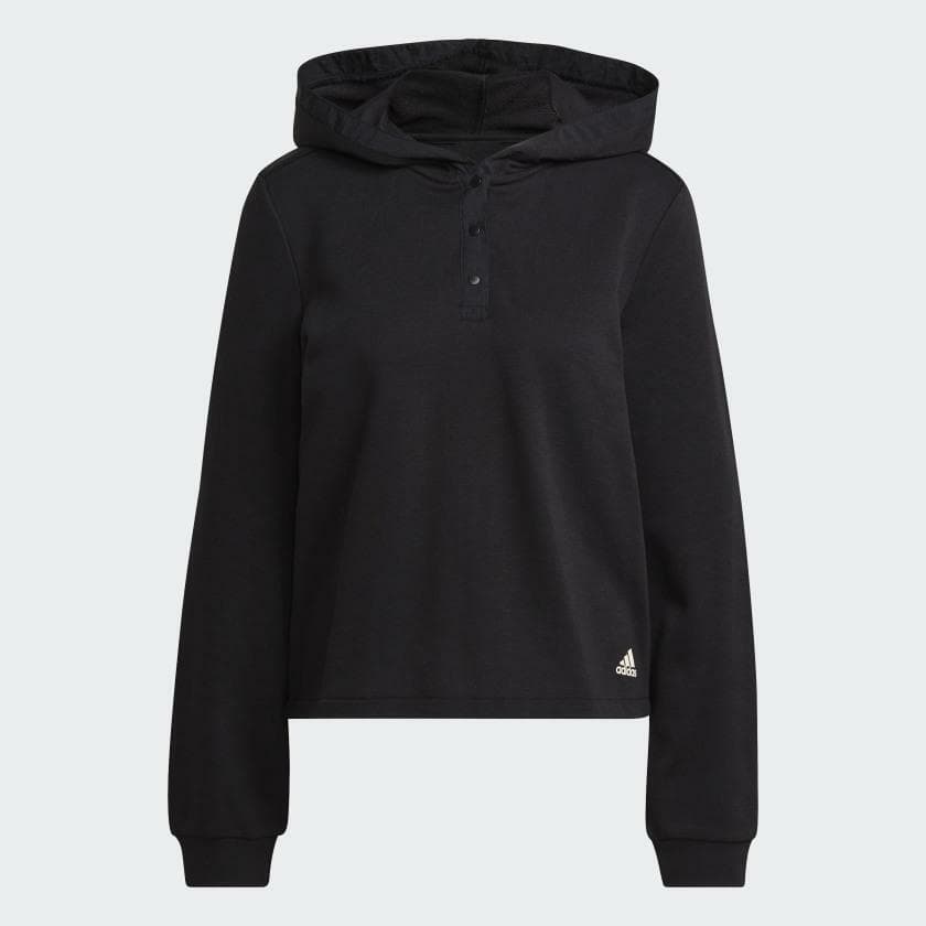 adidas Women's Zoe Saldana Collection Pullover French Terry U4U Hoodie Black S - Thumbnail 6