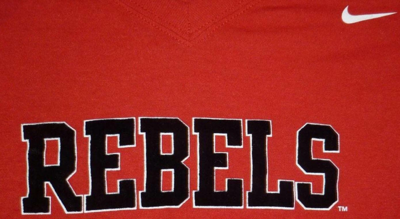 Nike Women's Mississippi Ole Miss Rebels Triblend Wordmark T-shirt Red XS - Thumbnail 2
