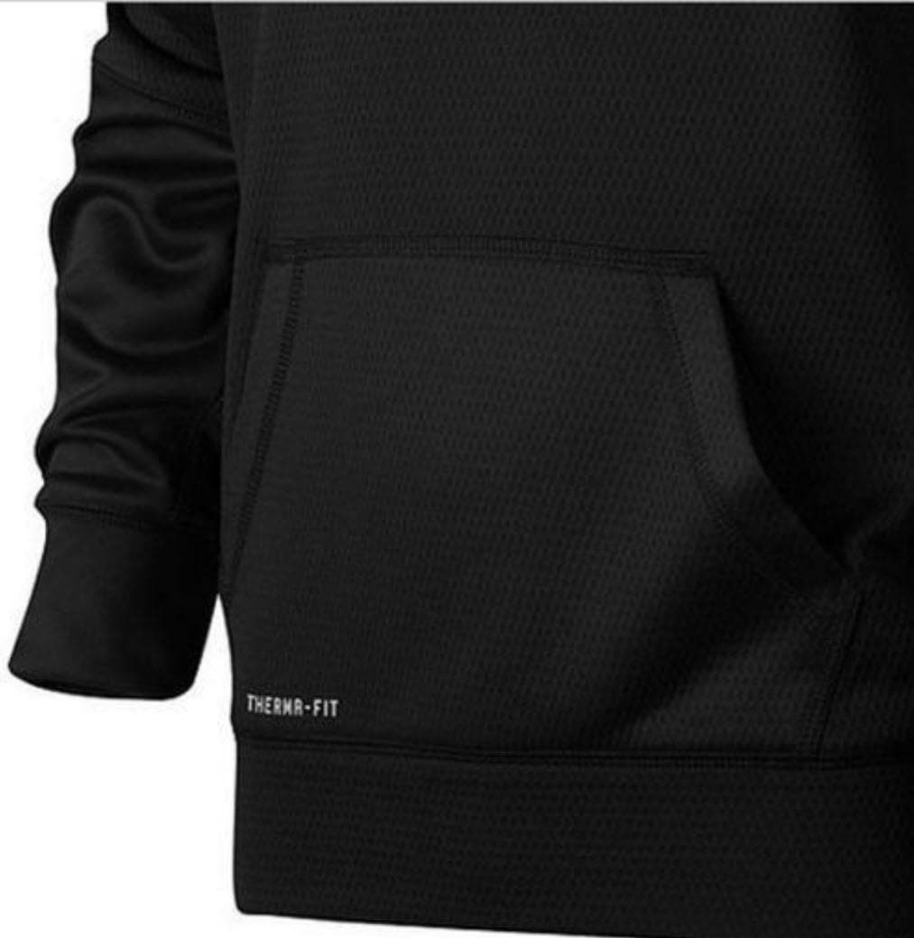 Nike Boy's Missouri Tigers KO Therma-FIT Pullover Hoodie Black Large - Thumbnail 4