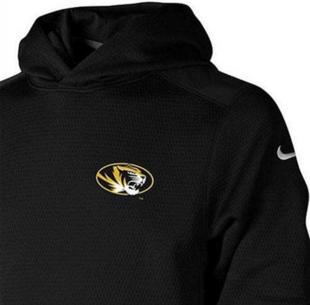 Nike Boy's Missouri Tigers KO Therma-FIT Pullover Hoodie Black Large - Thumbnail 3