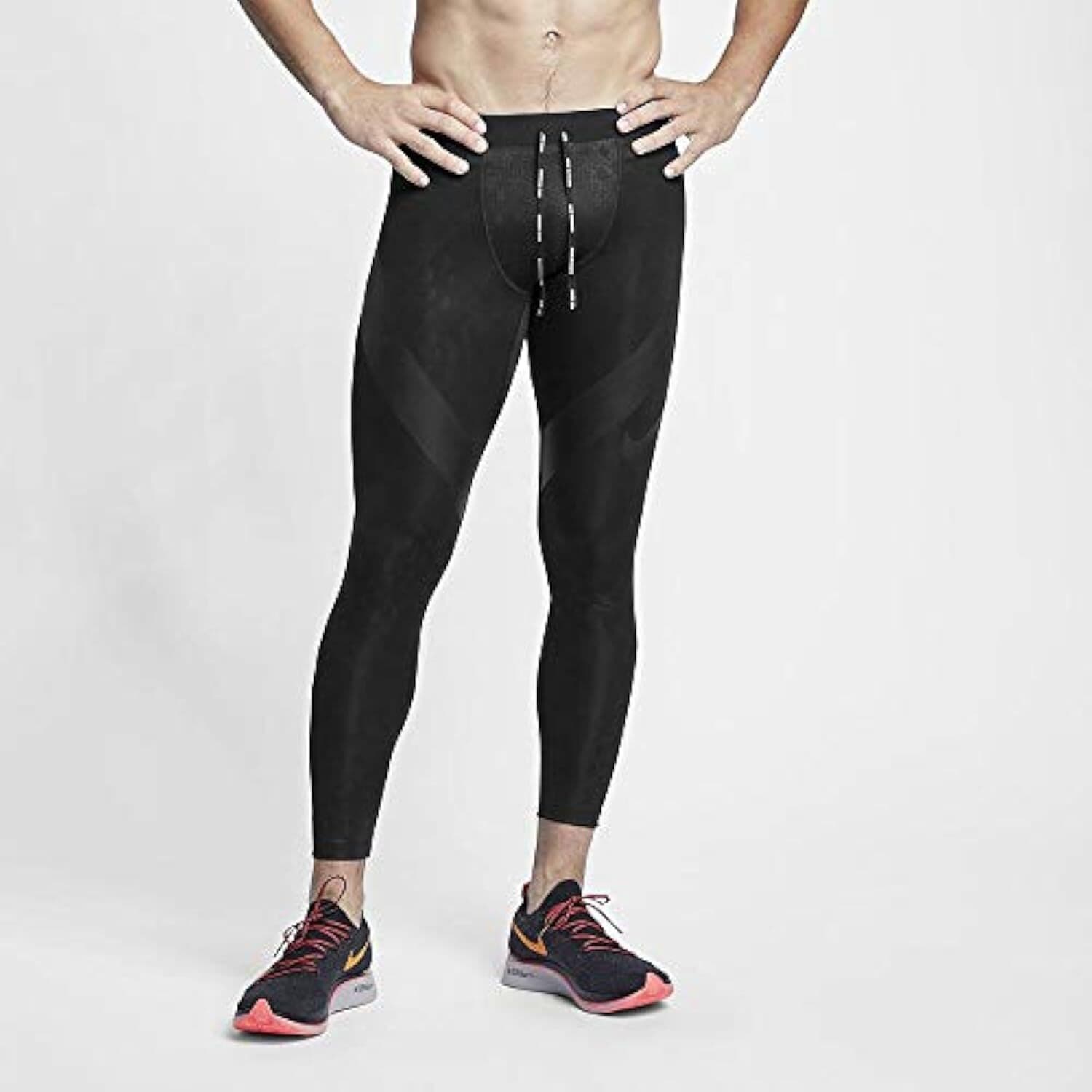 Nike Men's Power Tech Dri-Fit Reflective Running Tights Black 2XL MSRP $120 - Thumbnail 6