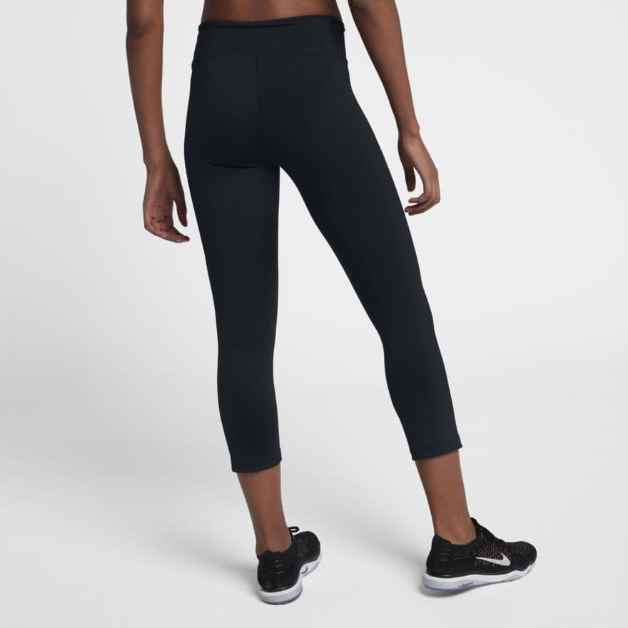 Nike Women's Power Pocket Hyper Dri-Fit Training Capris Tights Black Small - Thumbnail 2