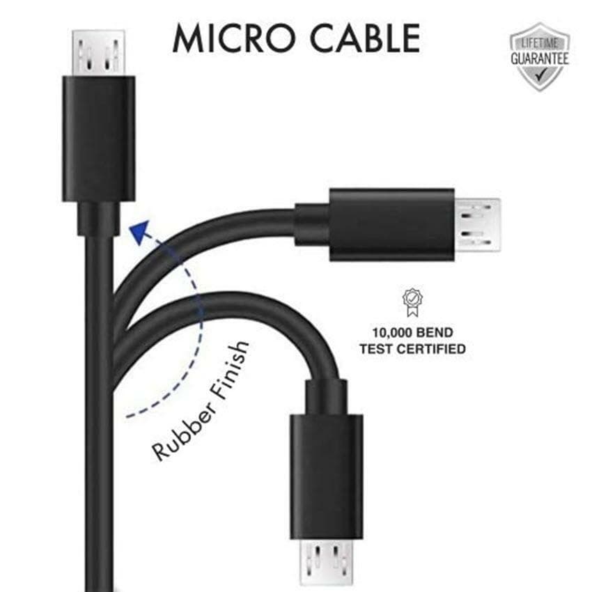 iHip 9ft Micro USB High-Speed Ultra Strong Data and Charging Cable Black Android - Thumbnail 2