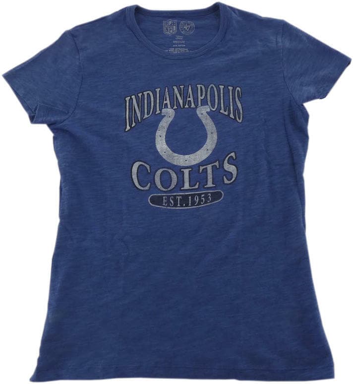 '47 Brand Women's Indianapolis Colts Scrum Logo Short Sleeve T-shirt Blue - Thumbnail 2