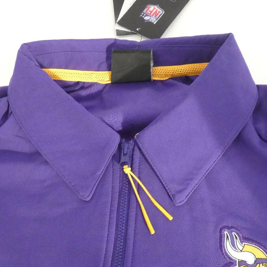 Nike Men's Minnesota Vikings Therma Full Zip On Field Jacket Purple L MSRP $140 - Thumbnail 2