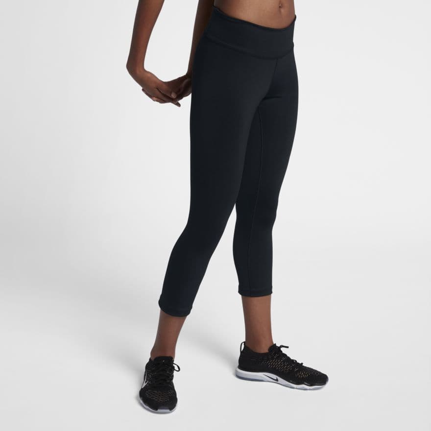Nike Women's Power Pocket Hyper Dri-Fit Training Capris Tights Black Small - Thumbnail 9