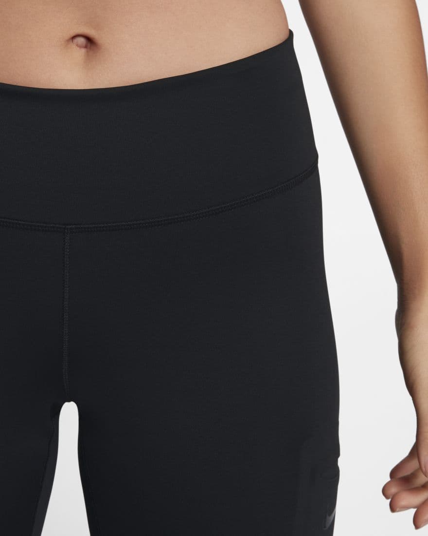 Nike Women's Power Pocket Hyper Dri-Fit Training Capris Tights Black Small - Thumbnail 5