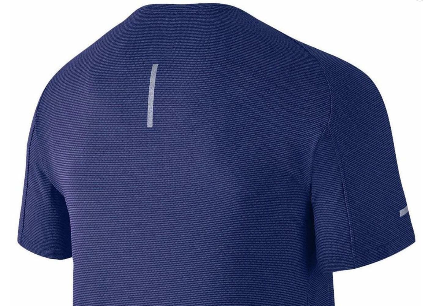 Nike Men's Aeroreact Short Sleeve Training Top Deep Royal Blue Large $105 Value - Thumbnail 6