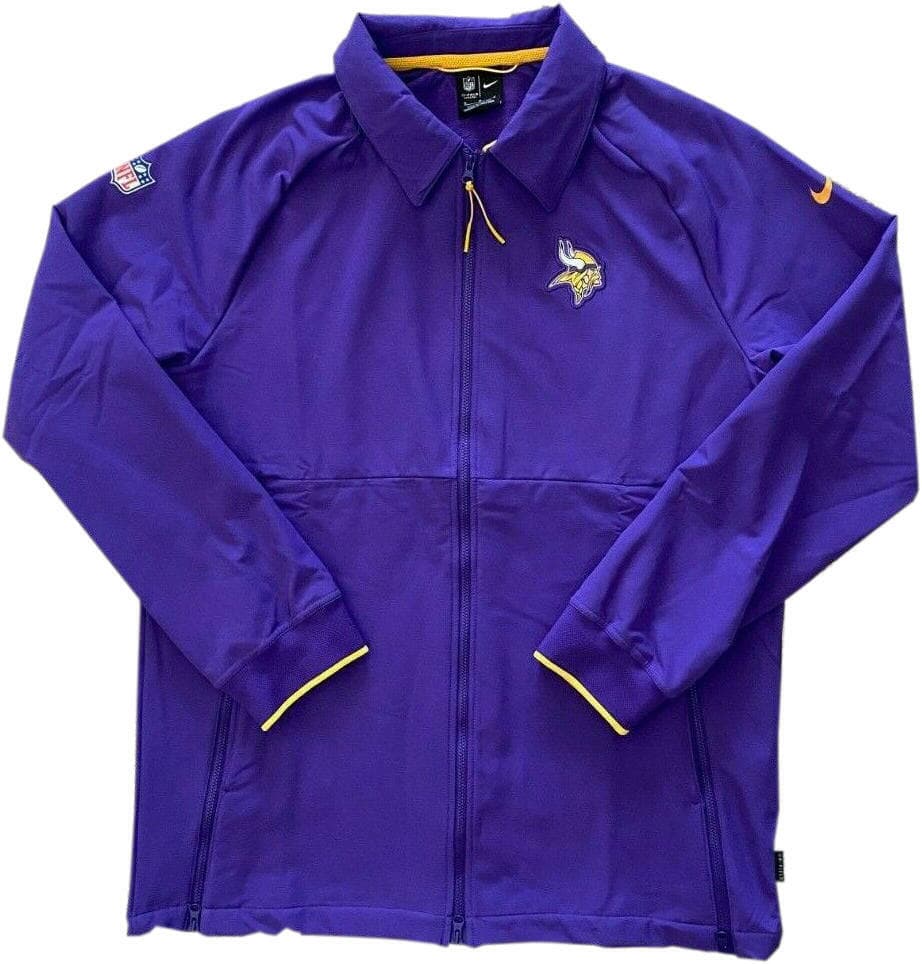 Nike Men's Minnesota Vikings Therma Full Zip On Field Jacket Purple L MSRP $140 - Thumbnail 10
