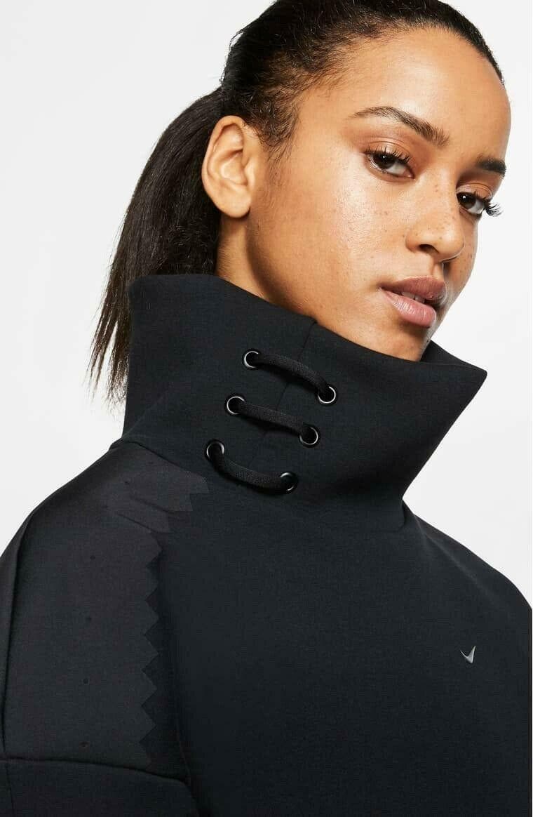 Nike Women's Boutique Knit Pullover Oversized Dri-Fit Top Black Small MSRP $225 - Thumbnail 4