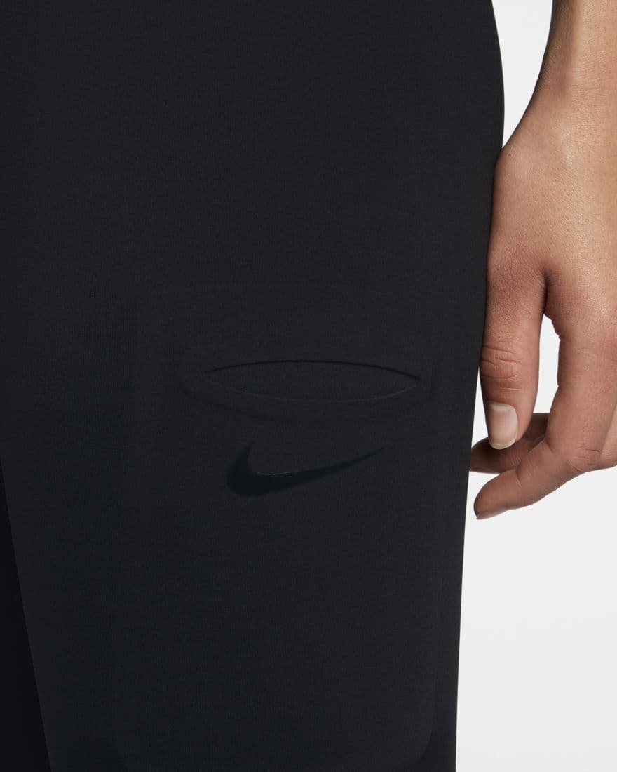 Nike Women's Power Pocket Hyper Dri-Fit Training Capris Tights Black Small - Thumbnail 6