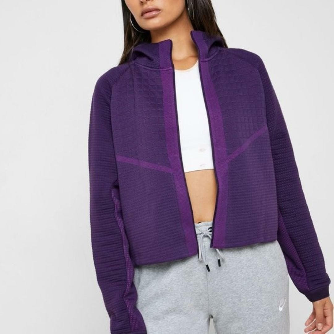 Nike Sportswear Women's City Ready Tech Fleece Full Zip Hoodie Full Zip Black XL - Thumbnail 5