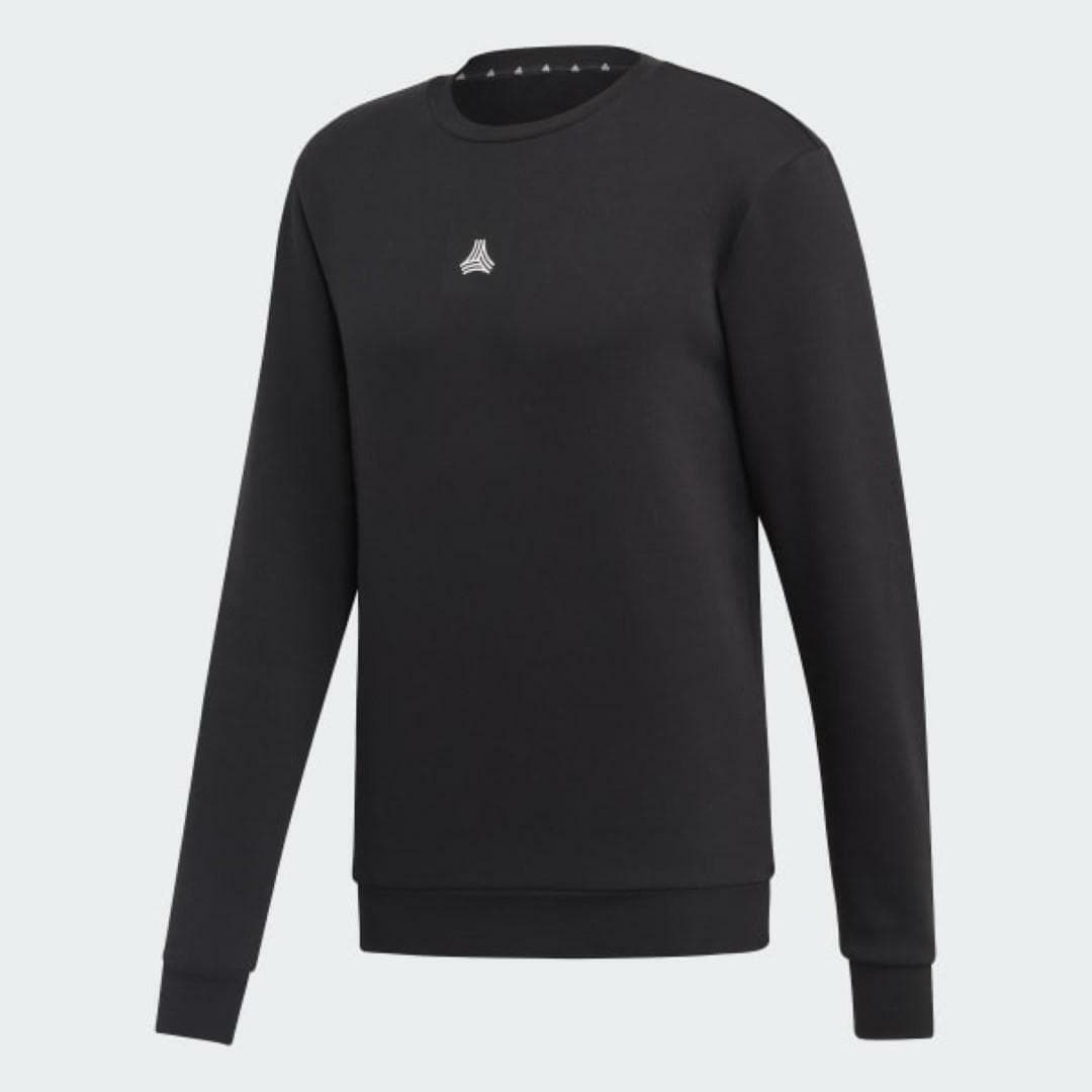 adidas Men's TAN Crew French Terry Fleece Sweatshirt Black X-Large MSRP $70 - Thumbnail 9