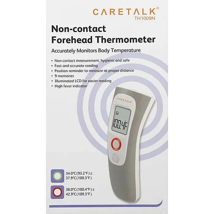 Caretalk Non-contact Forehead LCD Thermometer Th1009N 99% Accurate MSRP $50 - Thumbnail 3