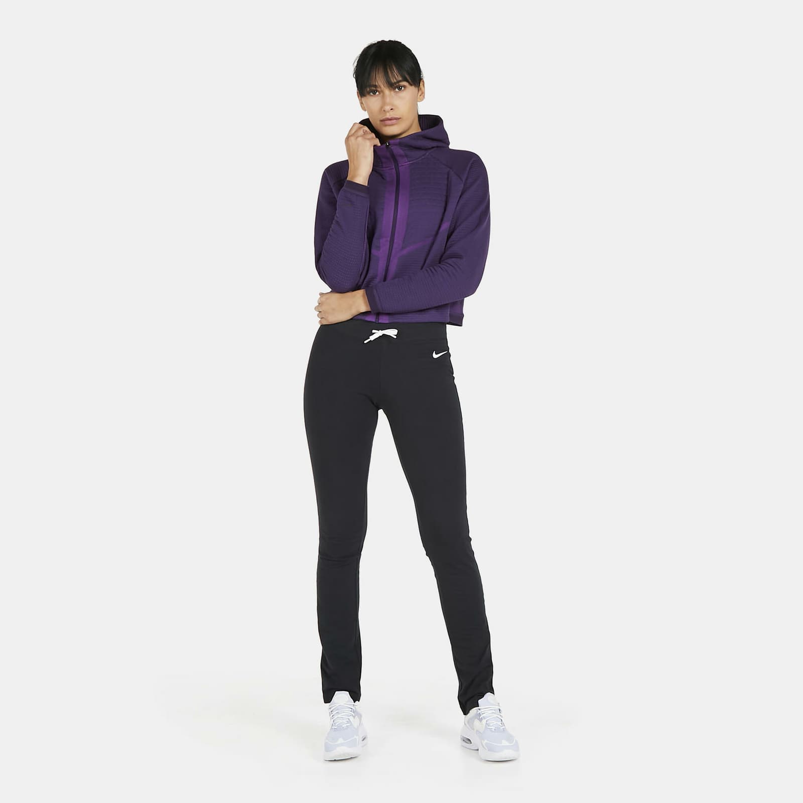Nike Sportswear Women's City Ready Tech Fleece Full Zip Hoodie Full Zip Black XL - Thumbnail 12