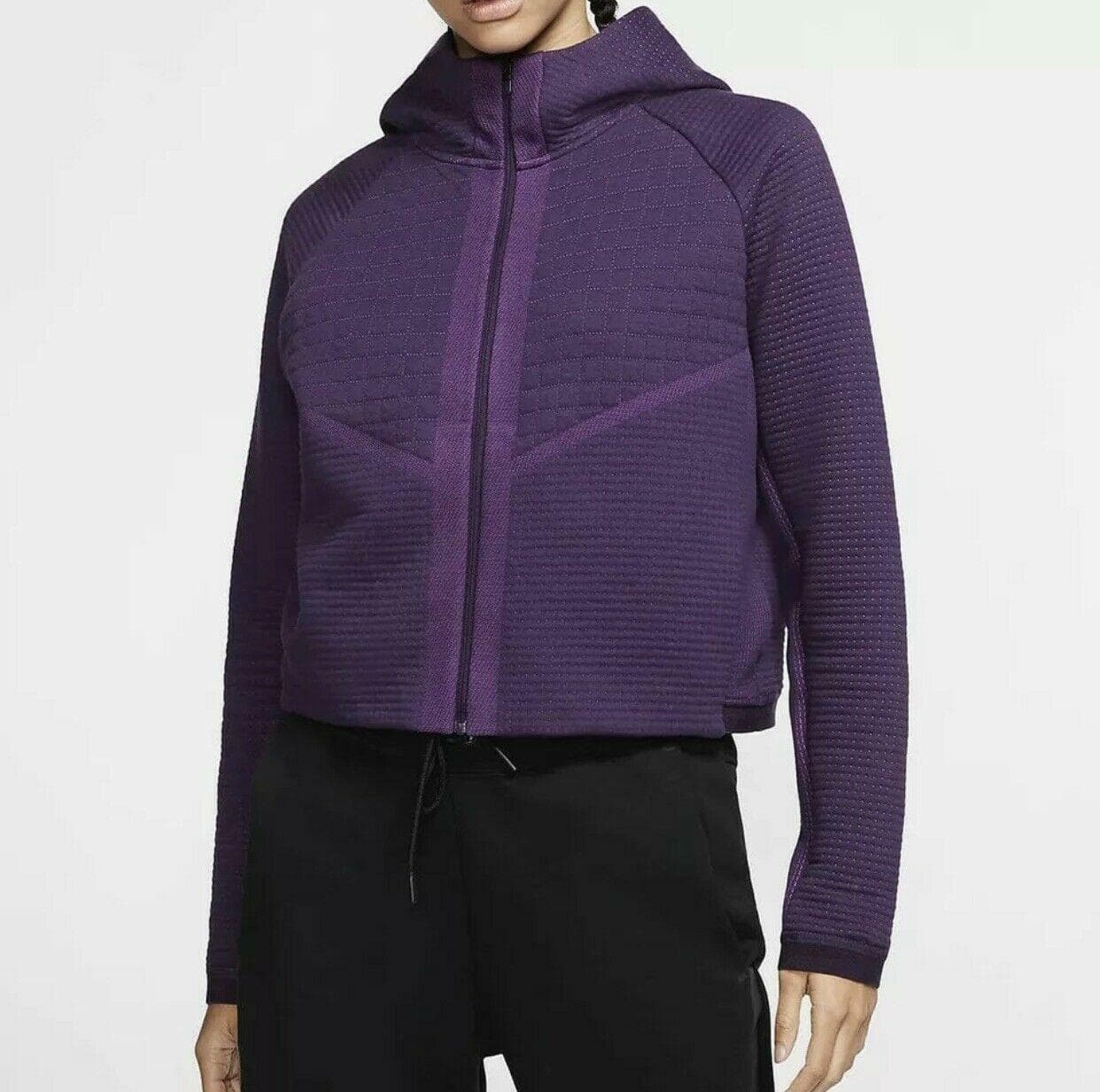 Nike Sportswear Women's City Ready Tech Fleece Full Zip Hoodie Full Zip Black XL - Thumbnail 4