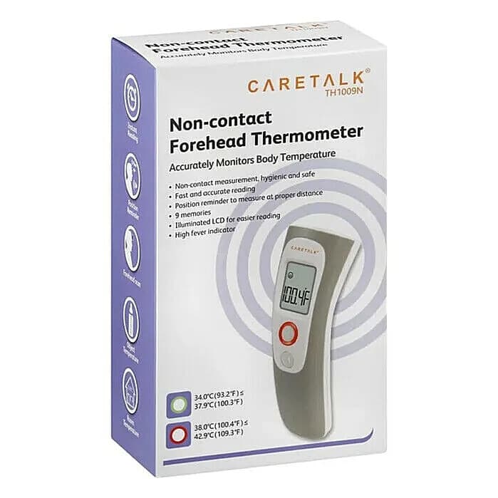 Caretalk Non-contact Forehead LCD Thermometer Th1009N 99% Accurate MSRP $50 - Thumbnail 2