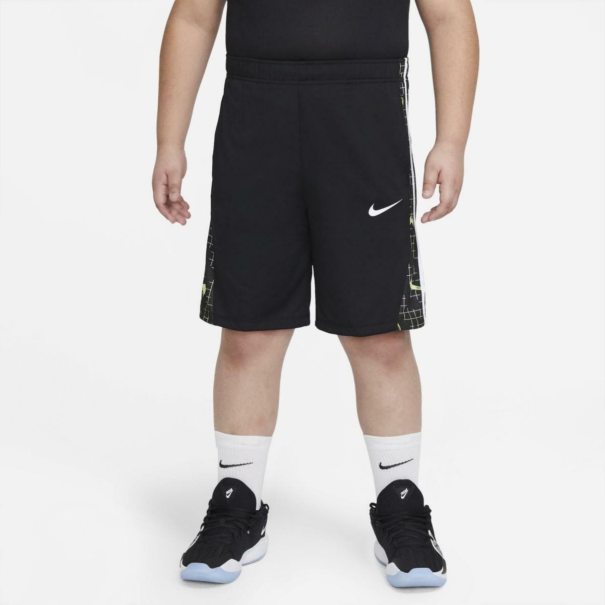 Nike Youth Big Kids Avalanche All Over Print Dri-Fit Training Shorts Black Large - Thumbnail 2