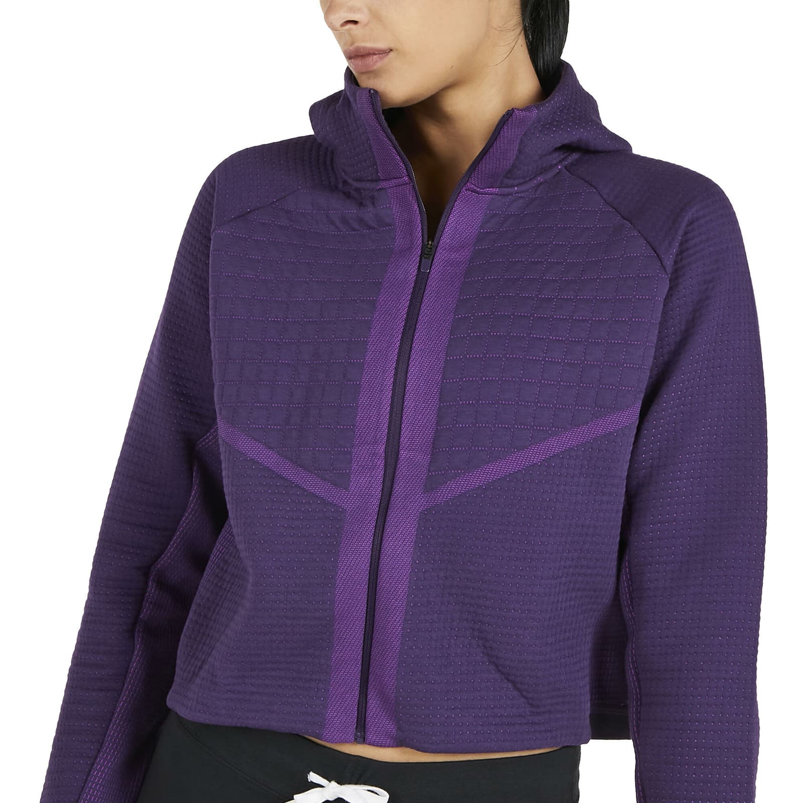 Nike Sportswear Women's City Ready Tech Fleece Full Zip Hoodie Full Zip Black XL - Thumbnail 2