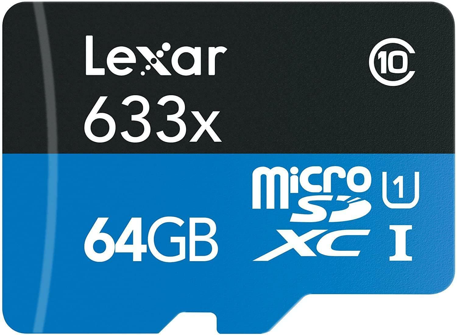 Lexar High-Performance microSDXC 633x 64GB UHS-I/U1 USB 3.0 Flash Memory Card - Thumbnail 2