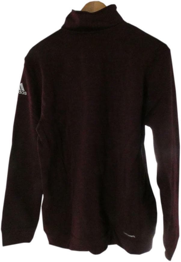 Adidas Men's Arizona State Sun Devils Climawarm 1/4 Zip Pullover Jacket Maroon M - Thumbnail 2