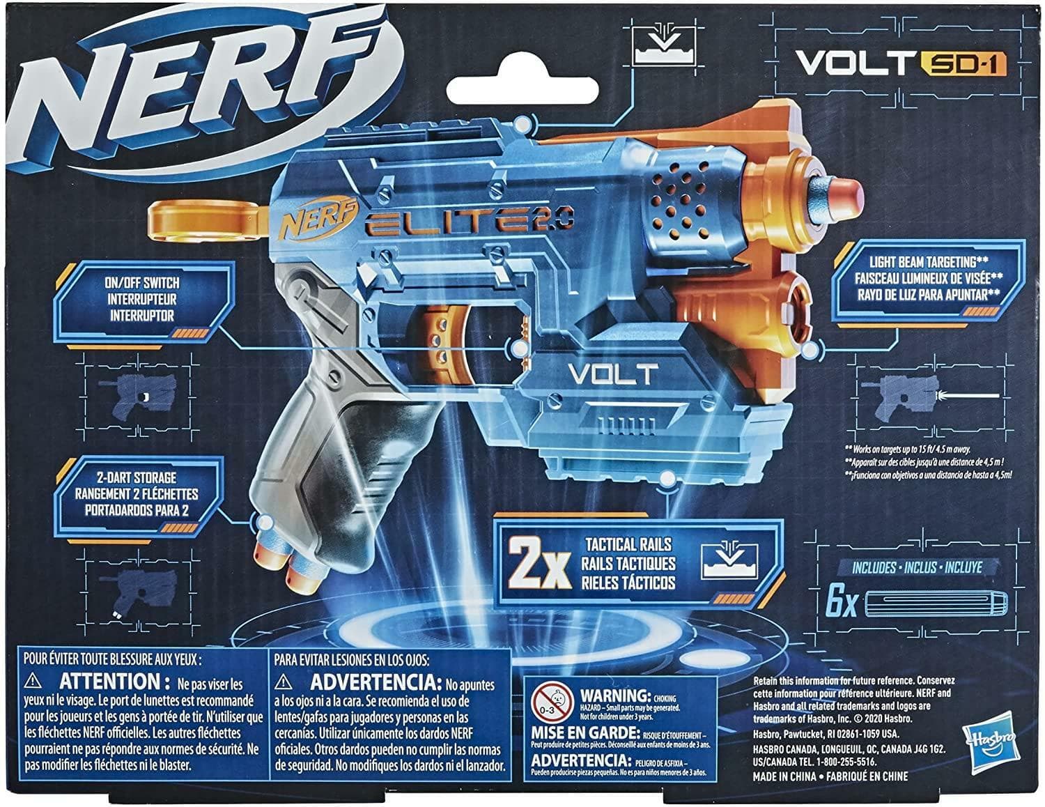 NERF Elite 2.0 Volt SD-1 Blaster 6 Official Darts Light Beam Targeting - Thumbnail 3