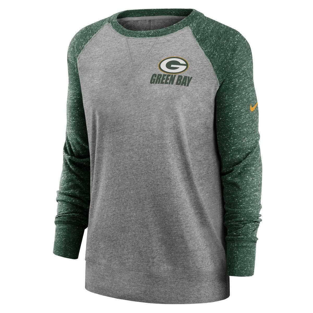 Nike Women's Green Bay Packers Gym Vintage Logo Sweatshirt Green Medium - Thumbnail 2